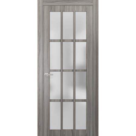Sartodoors French Interior Door, 30" x 84", Gray FELICIA3312ID-GA-3084
